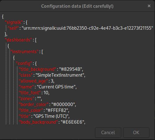 Configuration data editor