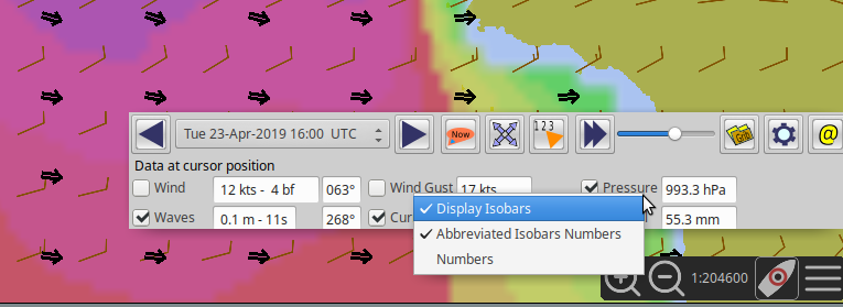 grib pressure isobar numbers short long