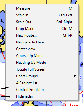 radar context menu 1