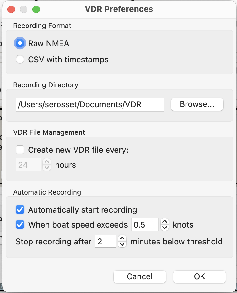 VDR Preferences