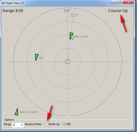 ais radar ebl course up