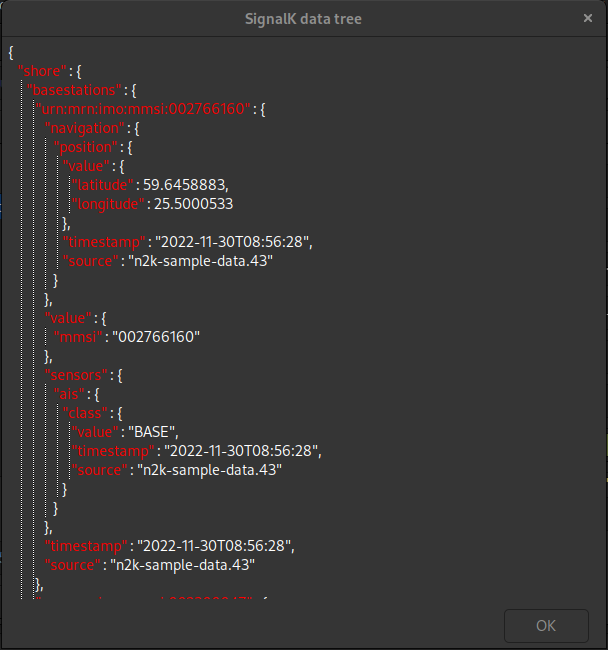 Signal K data browser