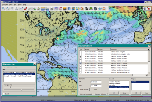 wx 0 retrieve internet overlaid on chart